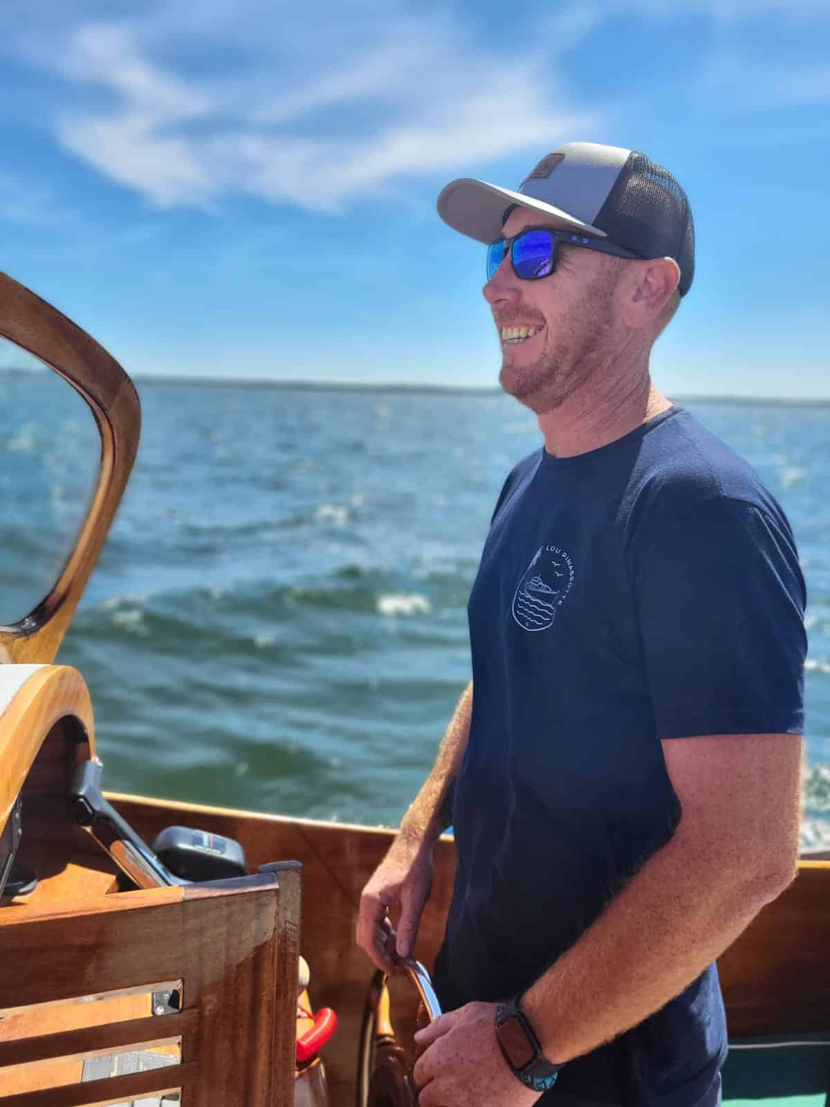 Balade en pinasse lac de Lacanau capitaine Florian