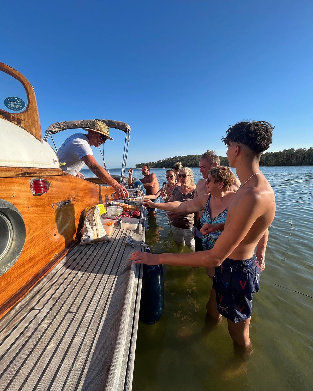 Balade en pinasse sur le lac de Lacanau apéro journée